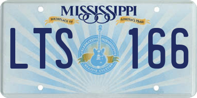 MS license plate LTS166