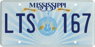 MS license plate LTS167