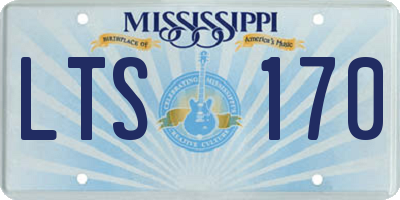 MS license plate LTS170