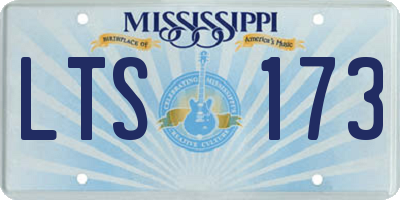 MS license plate LTS173