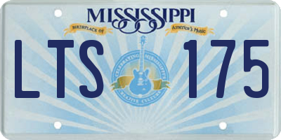MS license plate LTS175