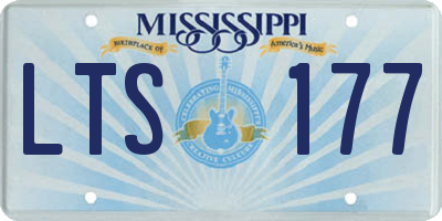 MS license plate LTS177
