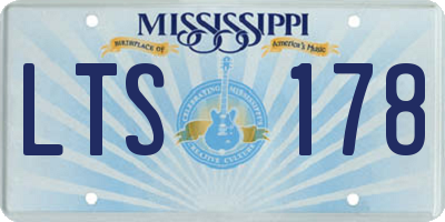 MS license plate LTS178