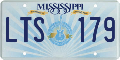 MS license plate LTS179