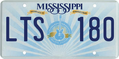 MS license plate LTS180
