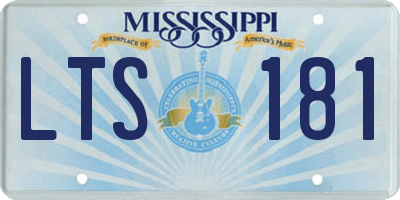 MS license plate LTS181