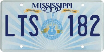 MS license plate LTS182
