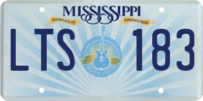 MS license plate LTS183