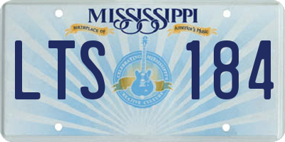 MS license plate LTS184