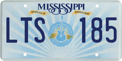 MS license plate LTS185