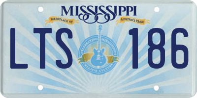 MS license plate LTS186