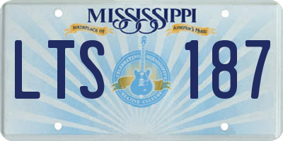 MS license plate LTS187