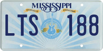 MS license plate LTS188