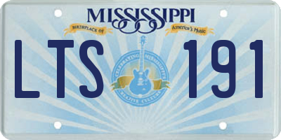 MS license plate LTS191