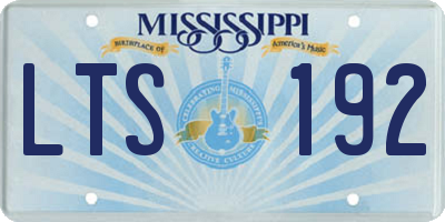 MS license plate LTS192