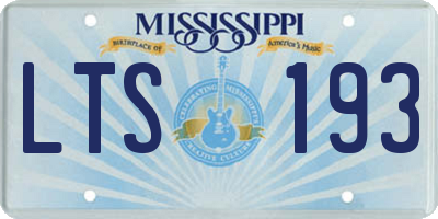 MS license plate LTS193
