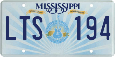 MS license plate LTS194