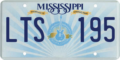 MS license plate LTS195