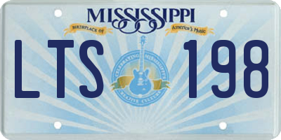 MS license plate LTS198