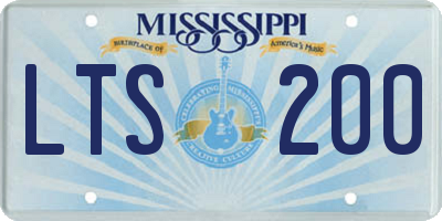 MS license plate LTS200