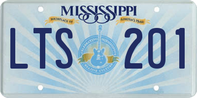 MS license plate LTS201