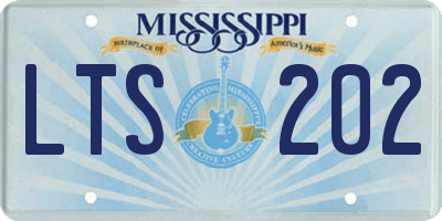 MS license plate LTS202
