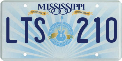 MS license plate LTS210