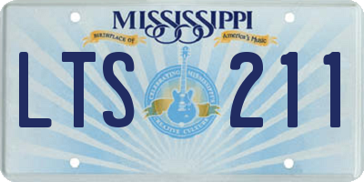 MS license plate LTS211