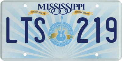 MS license plate LTS219