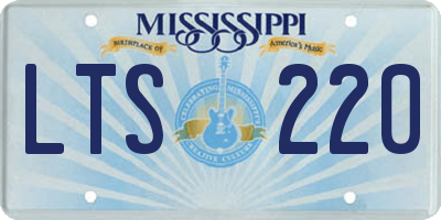 MS license plate LTS220