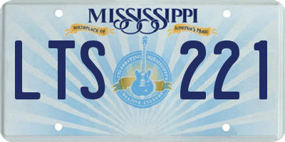 MS license plate LTS221