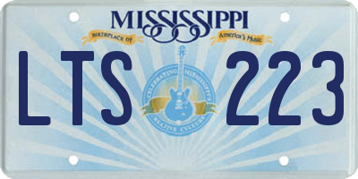 MS license plate LTS223