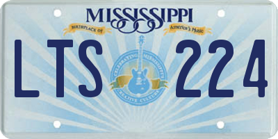 MS license plate LTS224