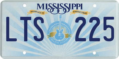 MS license plate LTS225