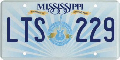 MS license plate LTS229