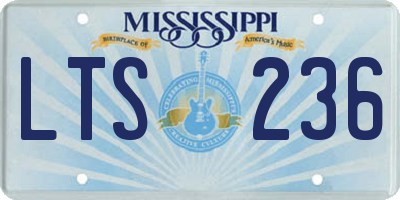 MS license plate LTS236