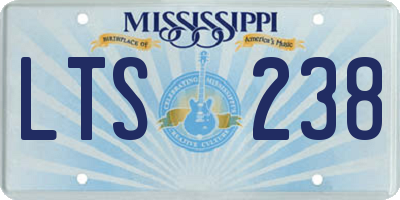 MS license plate LTS238