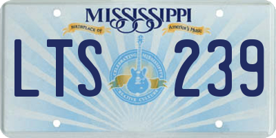 MS license plate LTS239