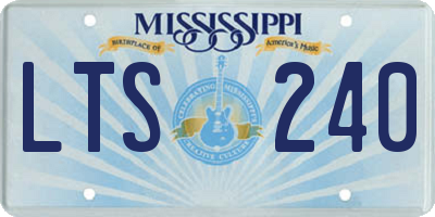 MS license plate LTS240