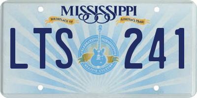 MS license plate LTS241