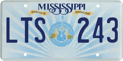 MS license plate LTS243