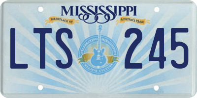 MS license plate LTS245