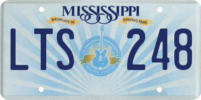 MS license plate LTS248
