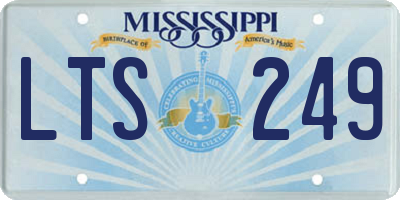 MS license plate LTS249