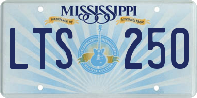 MS license plate LTS250