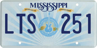 MS license plate LTS251