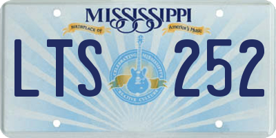 MS license plate LTS252