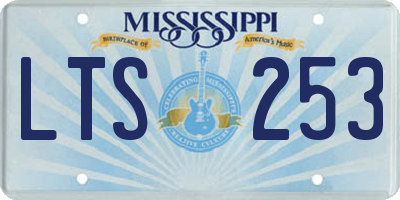 MS license plate LTS253