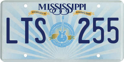 MS license plate LTS255