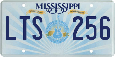 MS license plate LTS256
